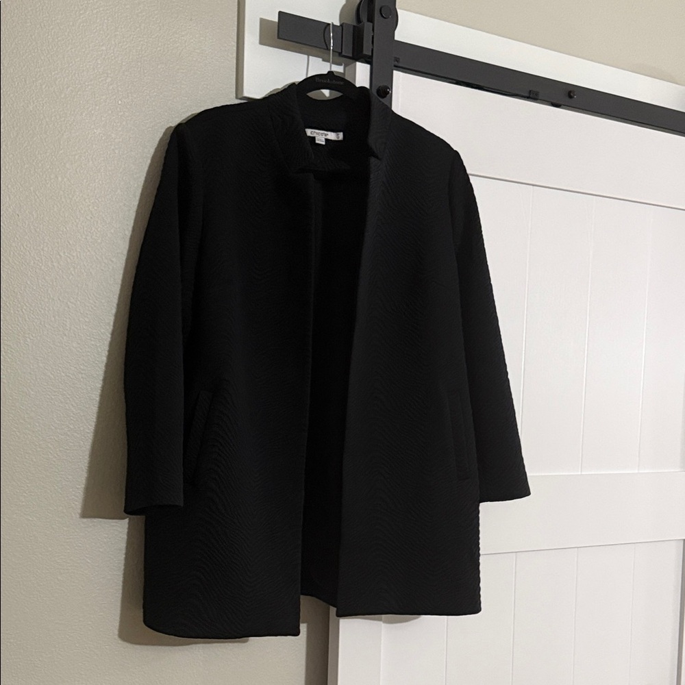 Chico's Classic Black Trench Coat